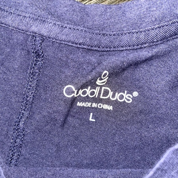Cuddl Duds Vacation Mode Navy Blue Short Sleeve T Shirt L - Picture 3 of 3